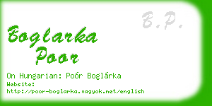 boglarka poor business card