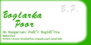 boglarka poor business card